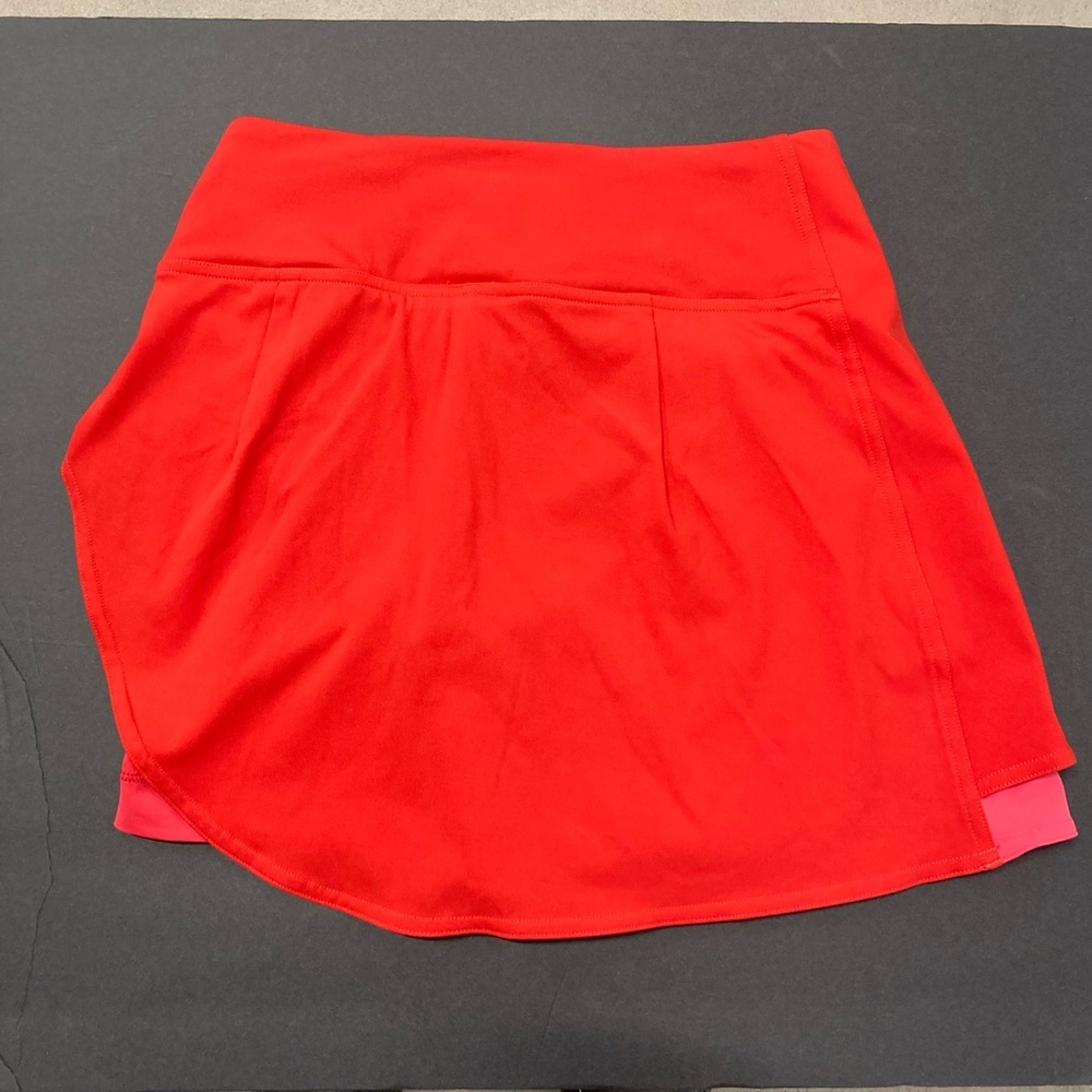 lululemon Tennis Skirt Size 2 Red Pink Asymmetrical Layered High Rise Skirt NWT - Picture 3 of 13